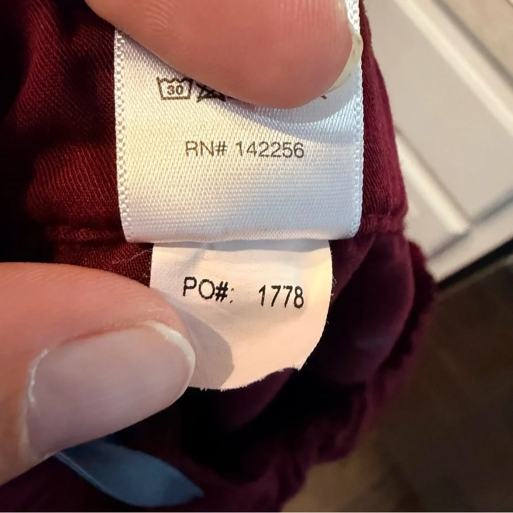 Figs Mens Pisco Basic Scrub Pants Size XL Burgundy Red Straight Leg